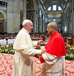 His Holiness Pope Francis & His Eminence Malcom Cardinal Ranjith