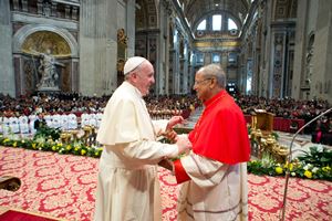 His Holiness Pope Francis & His Eminence Malcom Cardinal Ranjith